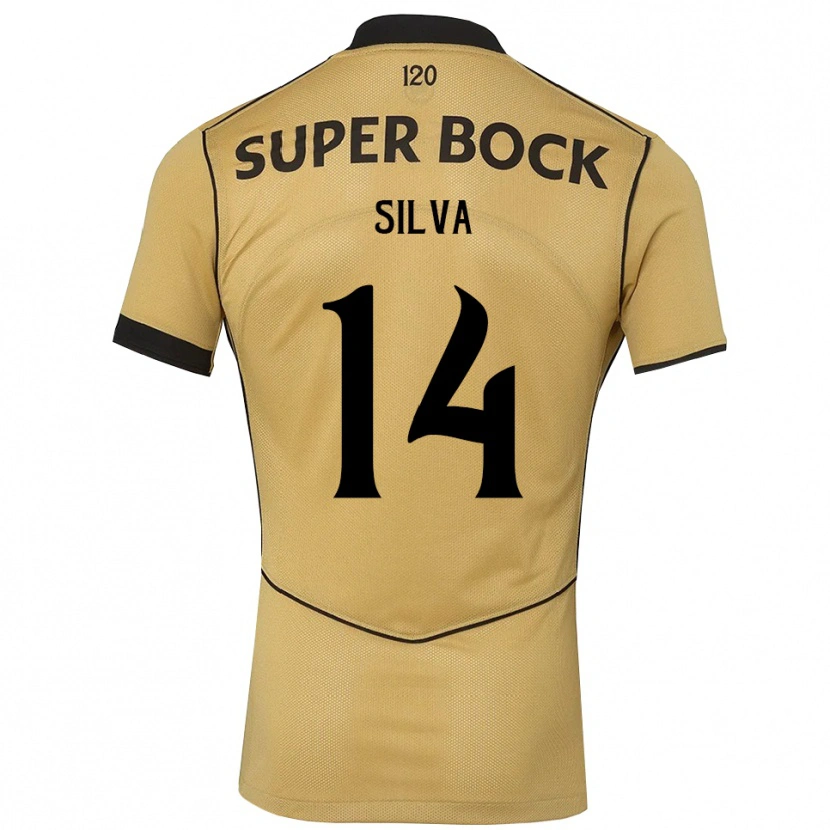 Danxen Mujer Camiseta Guilherme Silva #14 Goldenrod Negro 2ª Equipación 2026/27 La Camisa México