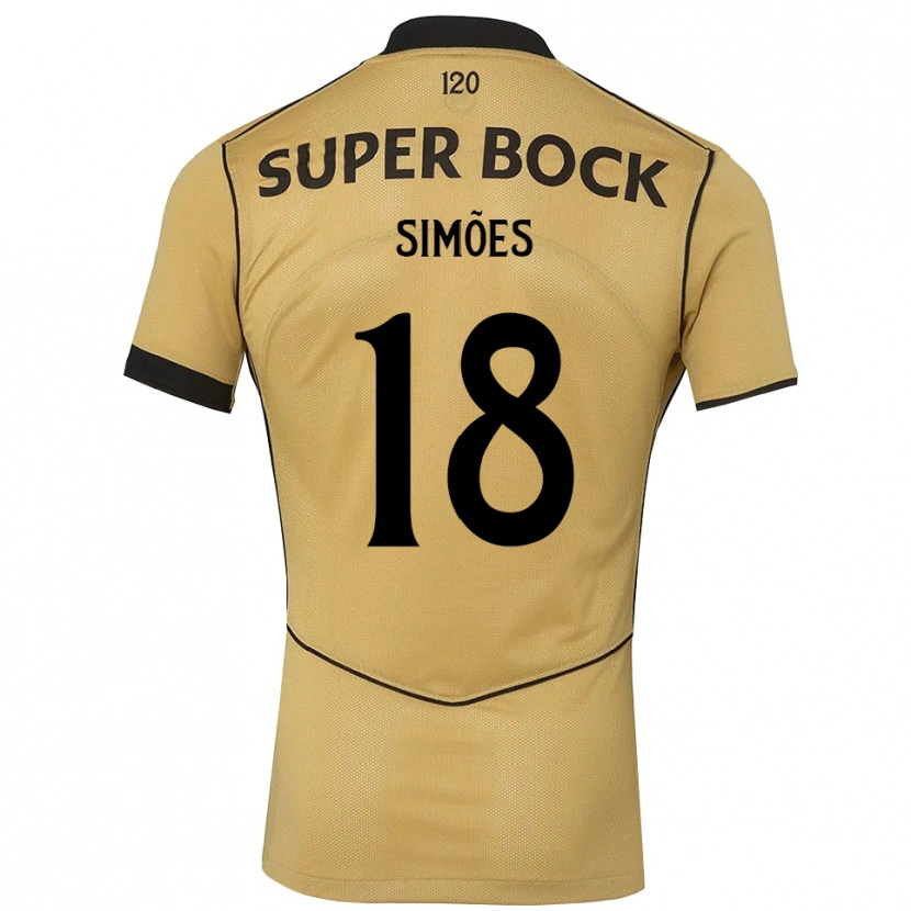Danxen Mujer Camiseta Francisco Simões #18 Goldenrod Negro 2ª Equipación 2026/27 La Camisa México