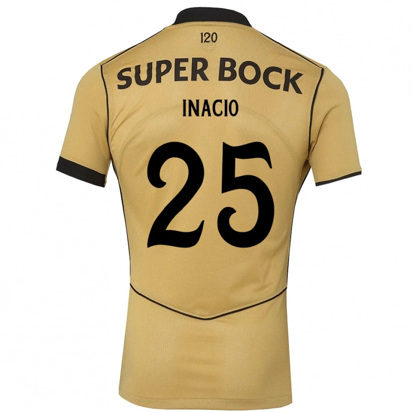 Danxen Mujer Camiseta Gonçalo Inácio #25 Goldenrod Negro 2ª Equipación 2026/27 La Camisa México