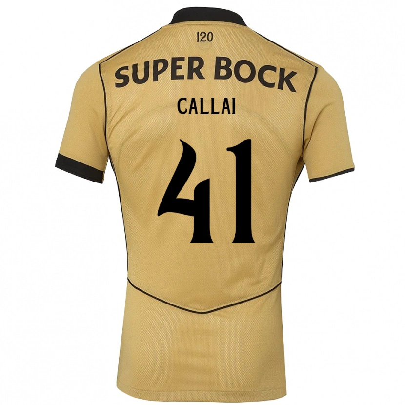 Danxen Mujer Camiseta Diego Callai #41 Goldenrod Negro 2ª Equipación 2026/27 La Camisa México