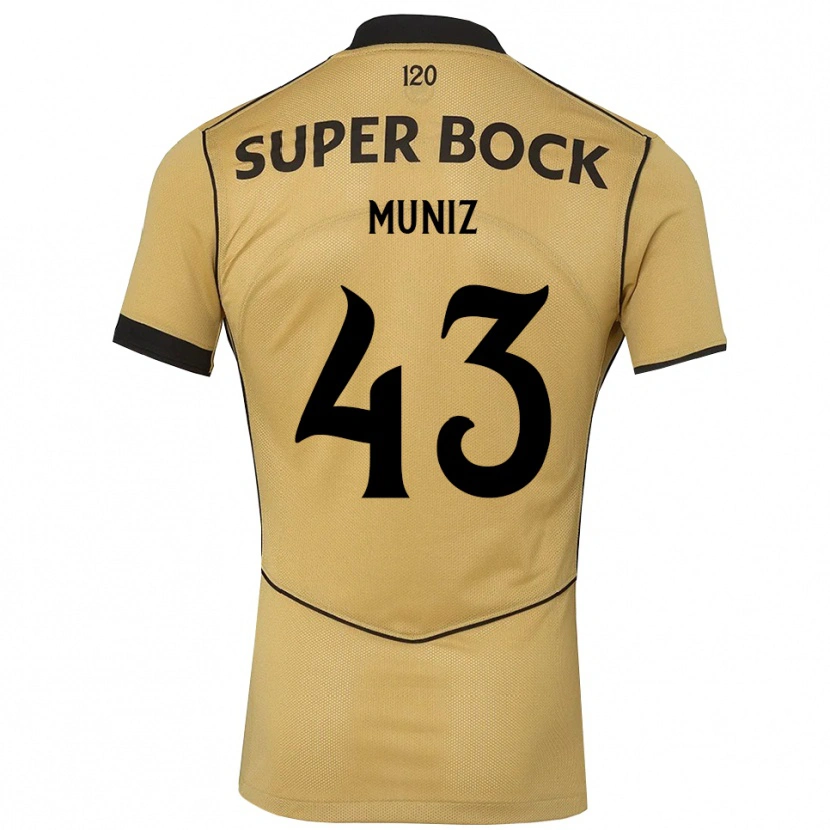 Danxen Mujer Camiseta João Muniz #43 Goldenrod Negro 2ª Equipación 2026/27 La Camisa México