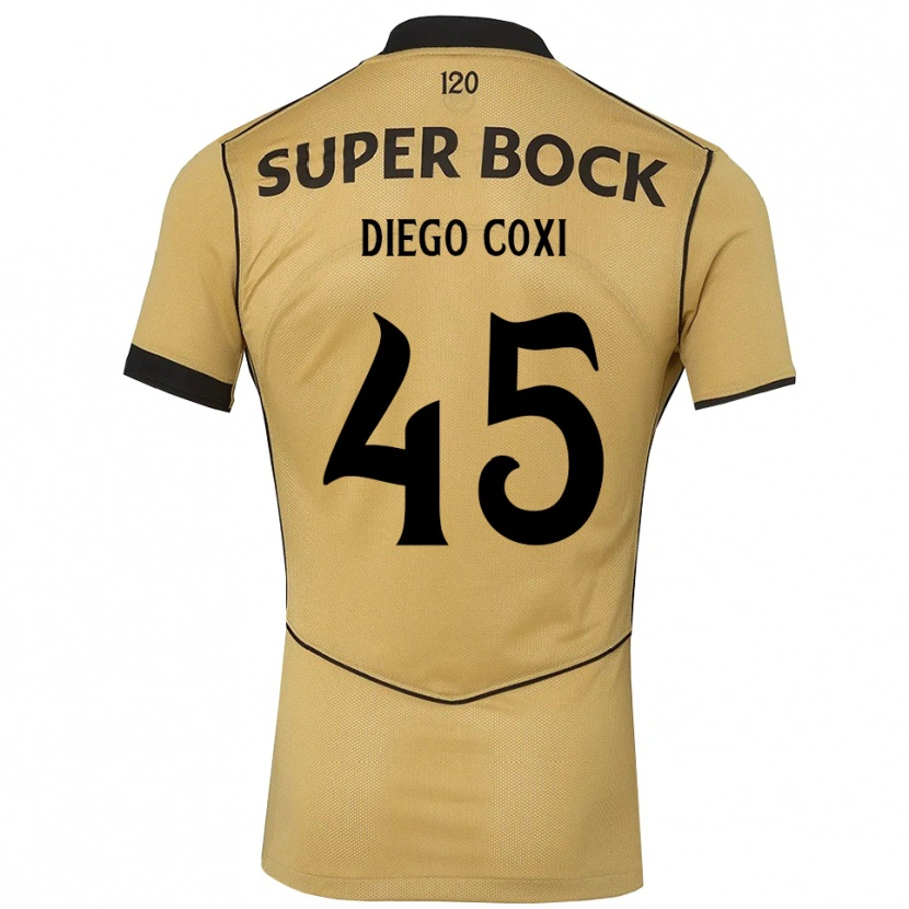 Danxen Mujer Camiseta Diego Coxi #45 Goldenrod Negro 2ª Equipación 2026/27 La Camisa México