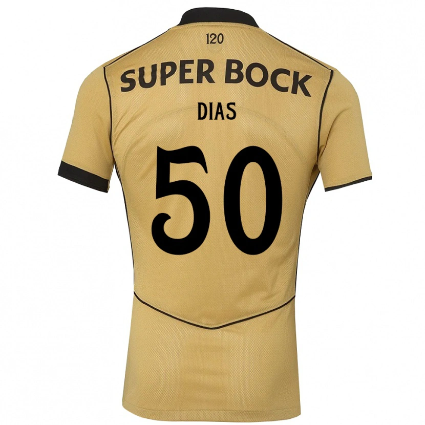Danxen Mujer Camiseta Rodrigo Dias #50 Goldenrod Negro 2ª Equipación 2026/27 La Camisa México