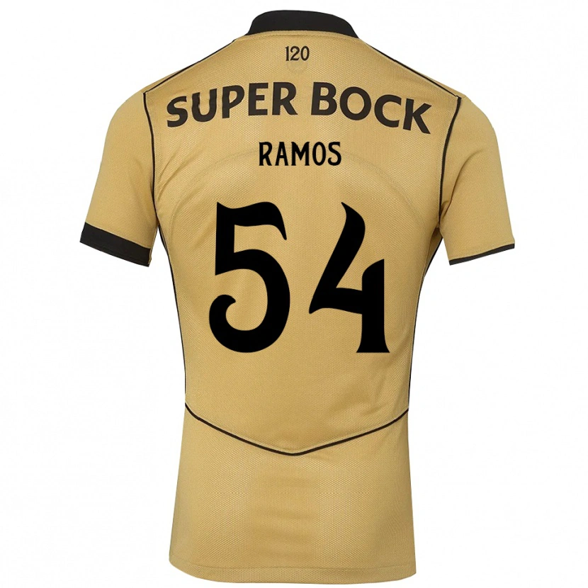 Danxen Mujer Camiseta Bruno Ramos #54 Goldenrod Negro 2ª Equipación 2026/27 La Camisa México