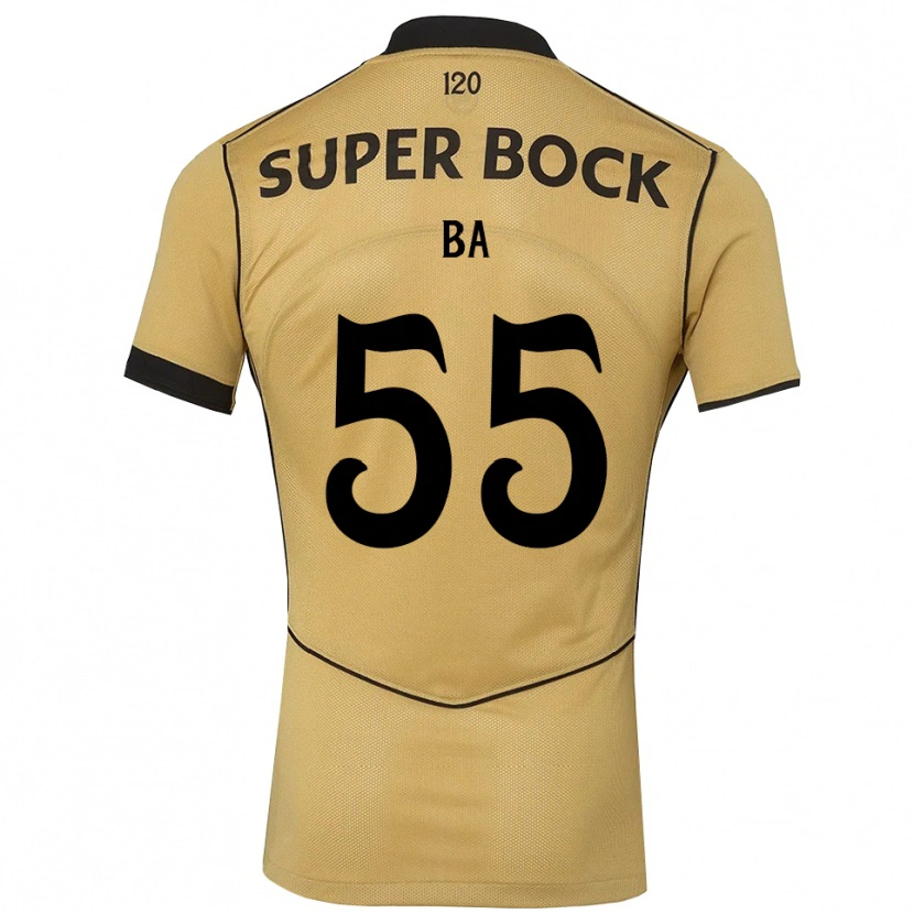 Danxen Mujer Camiseta Ibrahima Ba #55 Goldenrod Negro 2ª Equipación 2026/27 La Camisa México