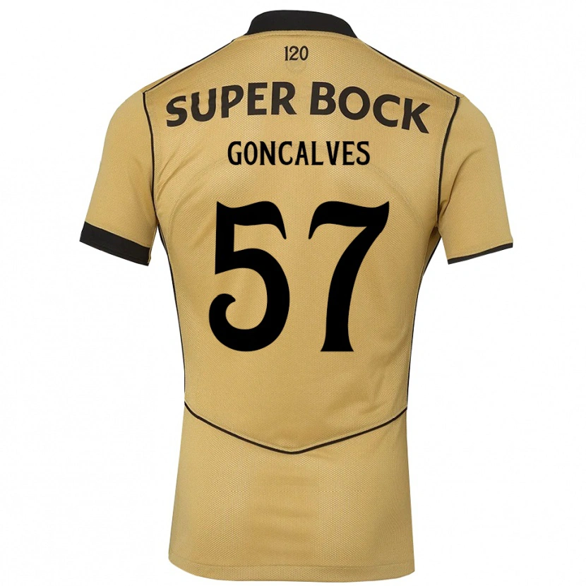 Danxen Mujer Camiseta Inês Gonçalves #57 Goldenrod Negro 2ª Equipación 2026/27 La Camisa México