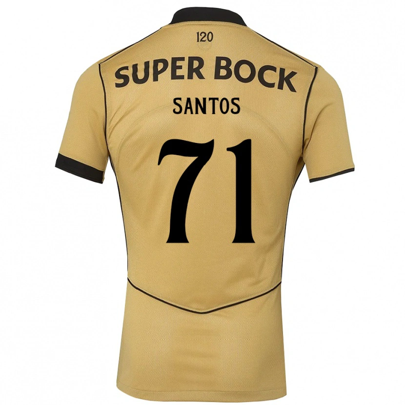 Danxen Mujer Camiseta Denilson Santos #71 Goldenrod Negro 2ª Equipación 2026/27 La Camisa México