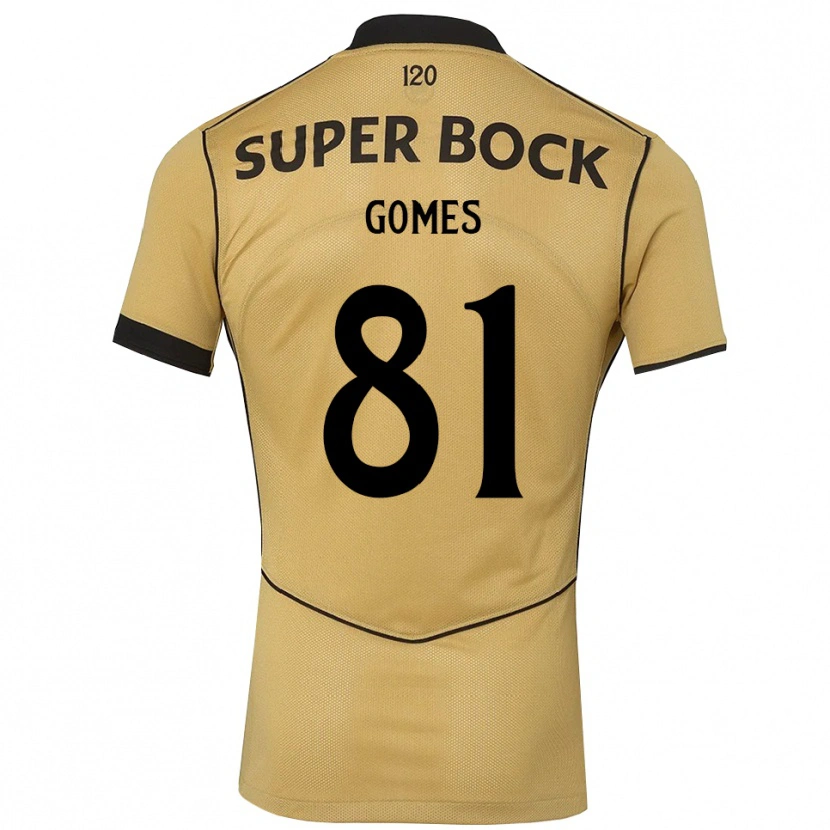 Danxen Mujer Camiseta Salvador Gomes #81 Goldenrod Negro 2ª Equipación 2026/27 La Camisa México