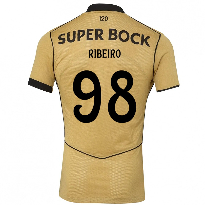 Danxen Mujer Camiseta Martim Ribeiro #98 Goldenrod Negro 2ª Equipación 2026/27 La Camisa México