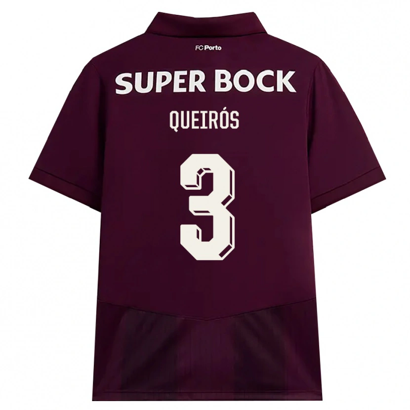 Danxen Mujer Camiseta Mariana Queirós #3 Blanco Borgoña Blanco 2ª Equipación 2026/27 La Camisa México