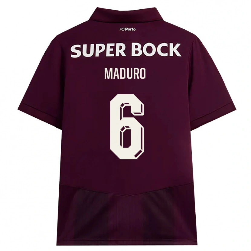 Danxen Mujer Camiseta Henrique Maduro #6 Blanco Borgoña Blanco 2ª Equipación 2026/27 La Camisa México