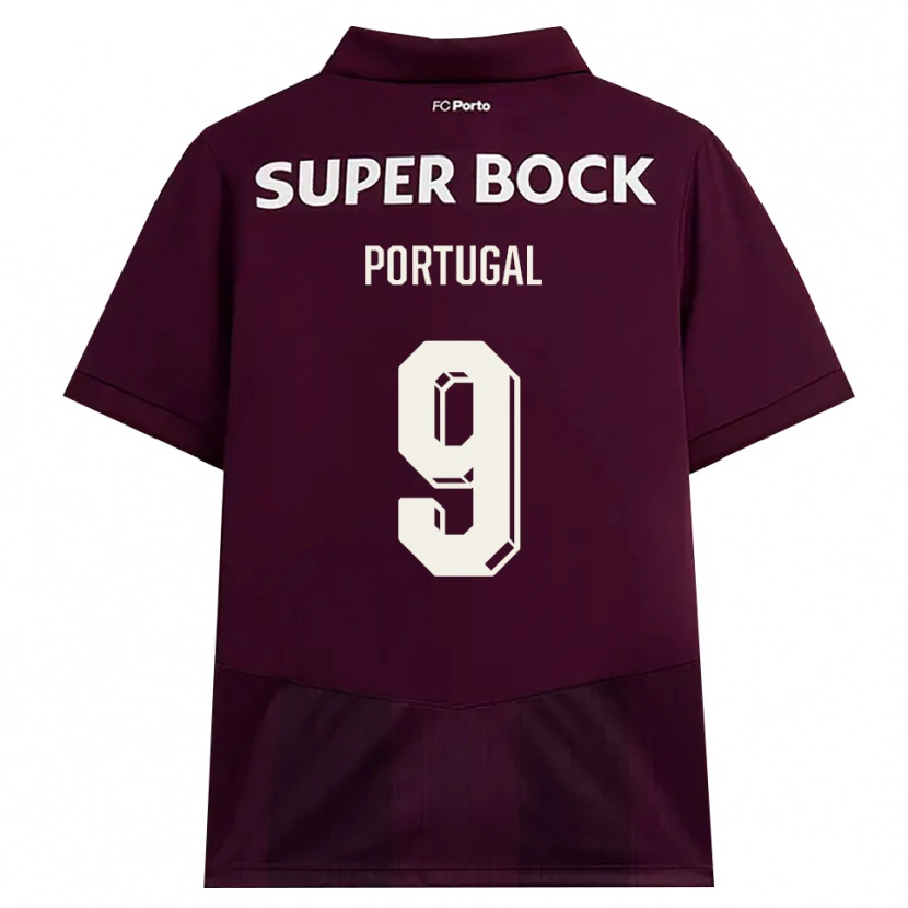 Danxen Mujer Camiseta Tiago Portugal #9 Blanco Borgoña Blanco 2ª Equipación 2026/27 La Camisa México