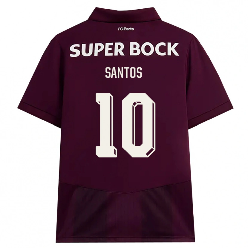 Danxen Mujer Camiseta Gonçalo Santos #10 Blanco Borgoña Blanco 2ª Equipación 2026/27 La Camisa México
