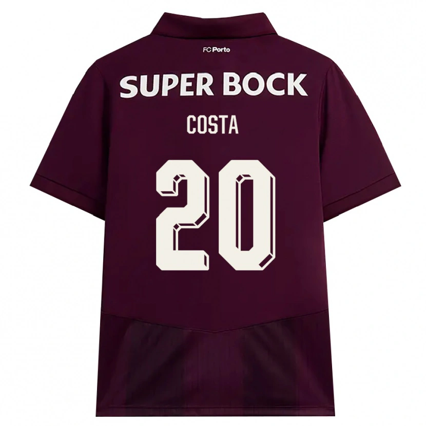 Danxen Mujer Camiseta Alberto Costa #20 Blanco Borgoña Blanco 2ª Equipación 2026/27 La Camisa México