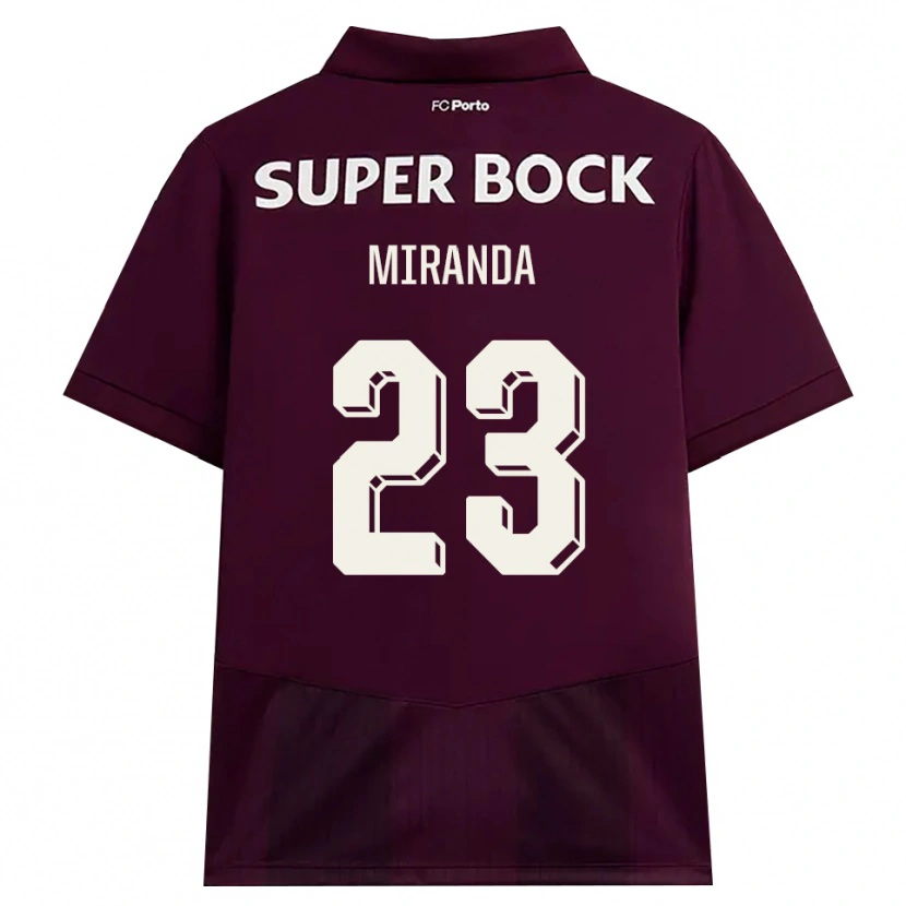 Danxen Mujer Camiseta João Miranda #23 Blanco Borgoña Blanco 2ª Equipación 2026/27 La Camisa México