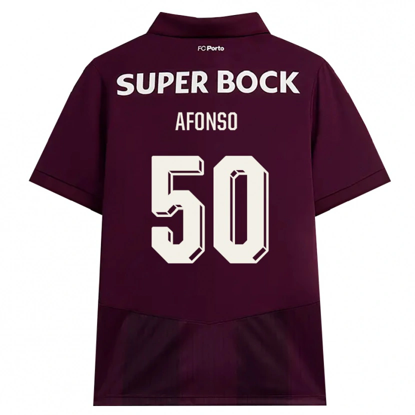 Danxen Mujer Camiseta João Afonso #50 Blanco Borgoña Blanco 2ª Equipación 2026/27 La Camisa México