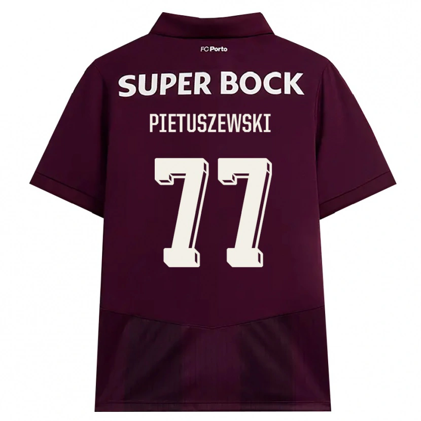 Danxen Mujer Camiseta Oskar Pietuszewski #77 Blanco Borgoña Blanco 2ª Equipación 2026/27 La Camisa México