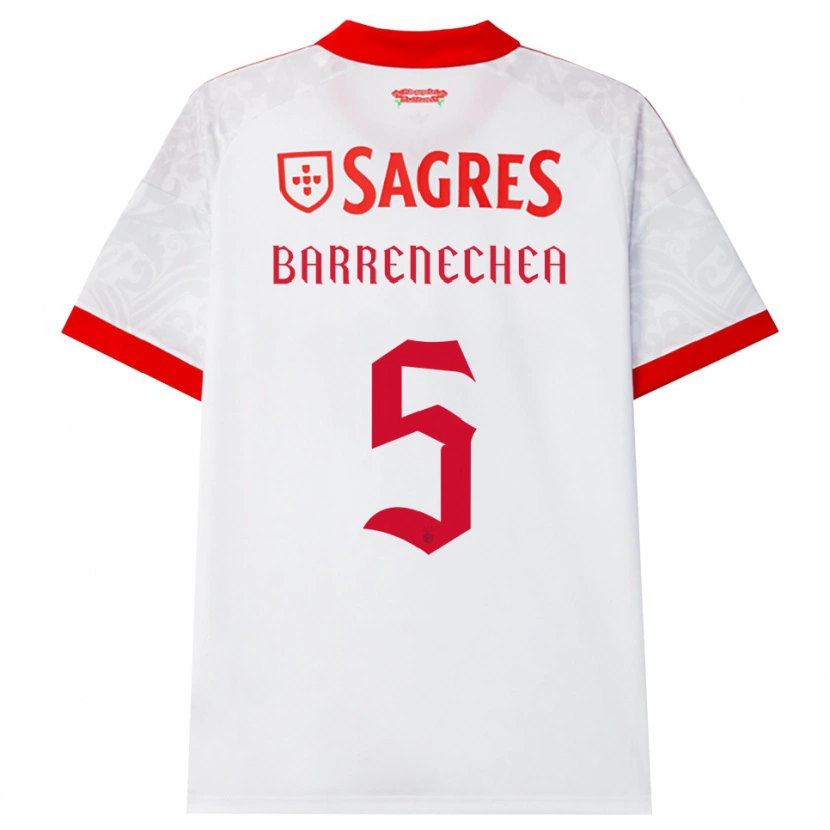 Danxen Mujer Camiseta Enzo Barrenechea #5 Blanco Rojo Amarillo 2ª Equipación 2026/27 La Camisa México