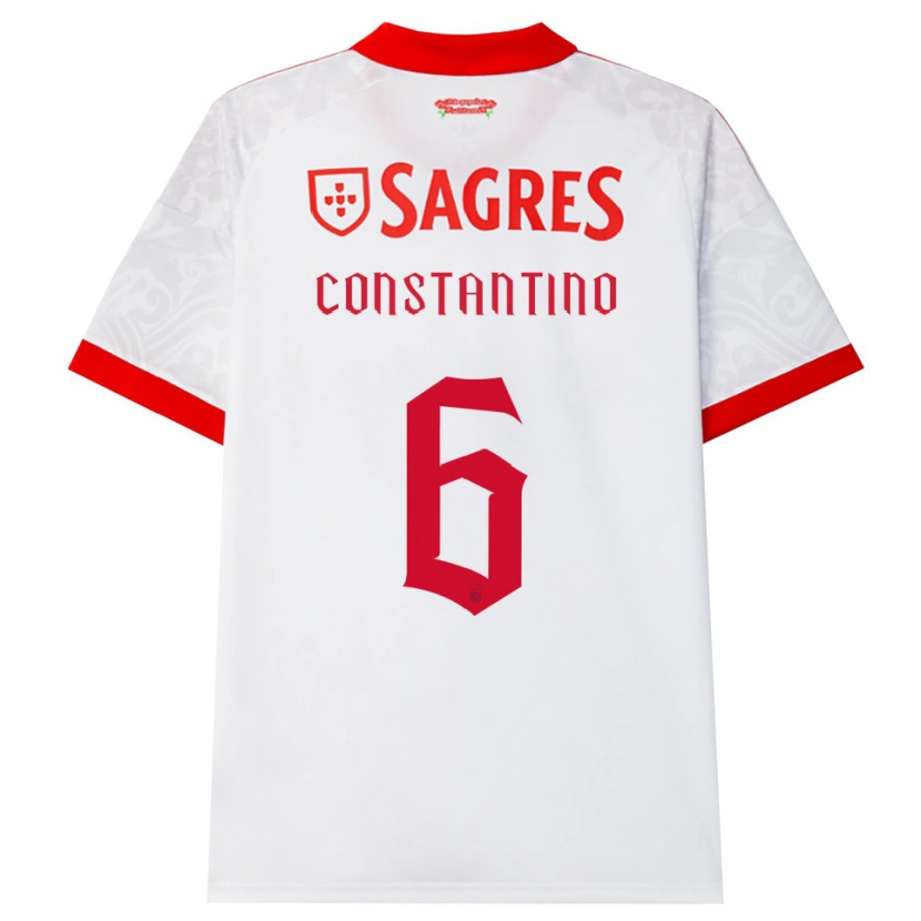 Danxen Mujer Camiseta Simão Constantino #6 Blanco Rojo Amarillo 2ª Equipación 2026/27 La Camisa México