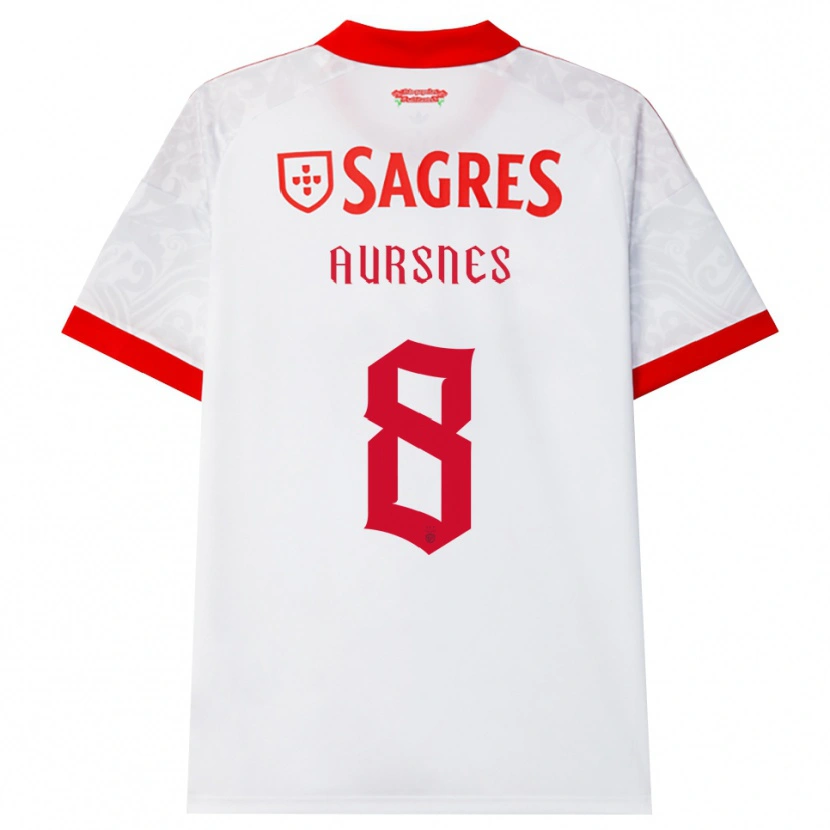 Danxen Mujer Camiseta Fredrik Aursnes #8 Blanco Rojo Amarillo 2ª Equipación 2026/27 La Camisa México