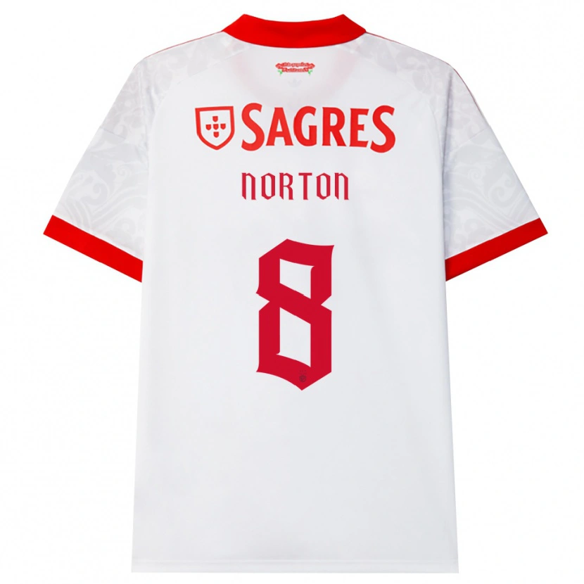Danxen Mujer Camiseta Andreia Norton #8 Blanco Rojo Amarillo 2ª Equipación 2026/27 La Camisa México