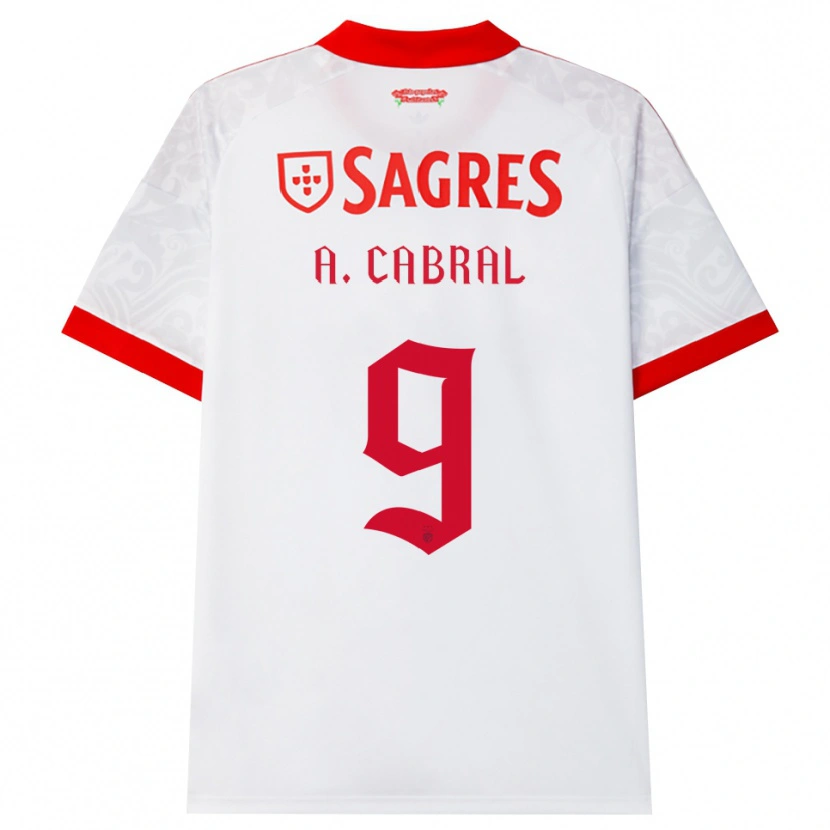 Danxen Mujer Camiseta Arthur Cabral #9 Blanco Rojo Amarillo 2ª Equipación 2026/27 La Camisa México