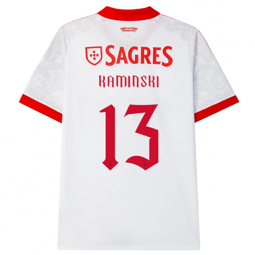 Danxen Mujer Camiseta Jakub Kamiński #13 Blanco Rojo Amarillo 2ª Equipación 2026/27 La Camisa México
