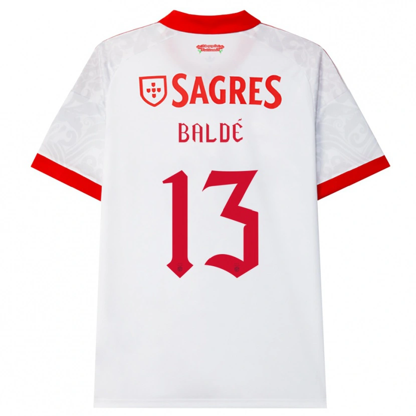 Danxen Mujer Camiseta Afonso Baldé #13 Blanco Rojo Amarillo 2ª Equipación 2026/27 La Camisa México
