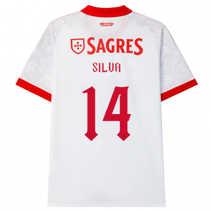 Danxen Mujer Camiseta Gonçalo Silva #14 Blanco Rojo Amarillo 2ª Equipación 2026/27 La Camisa México