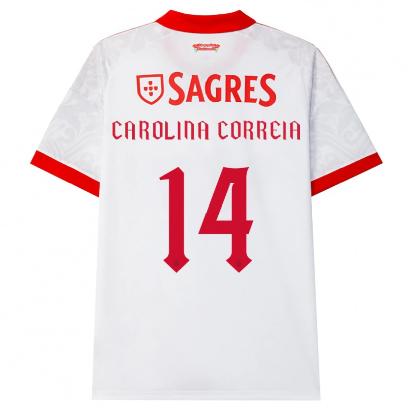 Danxen Mujer Camiseta Carolina Correia #14 Blanco Rojo Amarillo 2ª Equipación 2026/27 La Camisa México