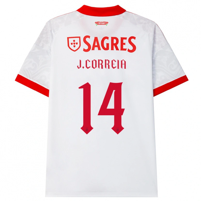 Danxen Mujer Camiseta Juvenal Correia #14 Blanco Rojo Amarillo 2ª Equipación 2026/27 La Camisa México