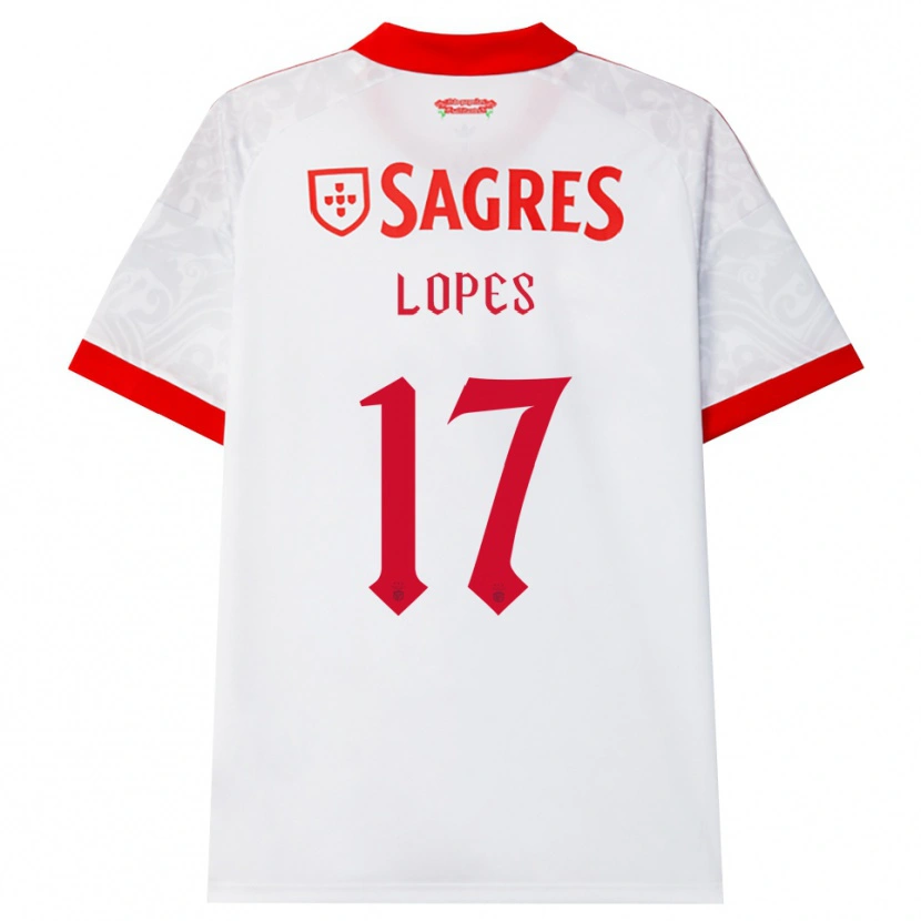 Danxen Mujer Camiseta Simão Lopes #17 Blanco Rojo Amarillo 2ª Equipación 2026/27 La Camisa México