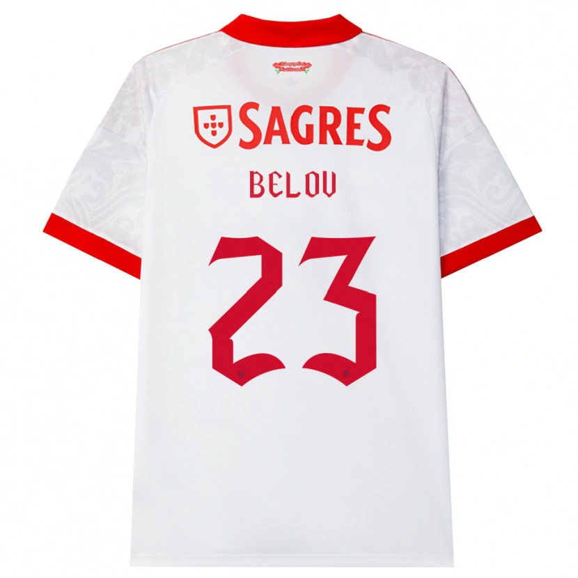 Danxen Mujer Camiseta Sevastian Belov #23 Blanco Rojo Amarillo 2ª Equipación 2026/27 La Camisa México