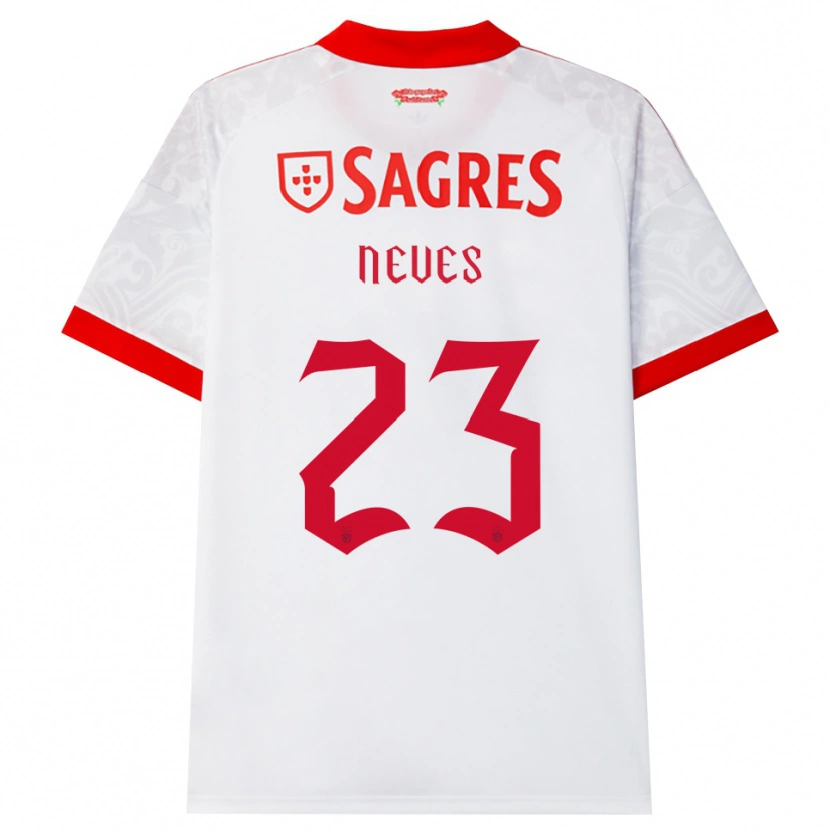 Danxen Mujer Camiseta Tiago Neves #23 Blanco Rojo Amarillo 2ª Equipación 2026/27 La Camisa México