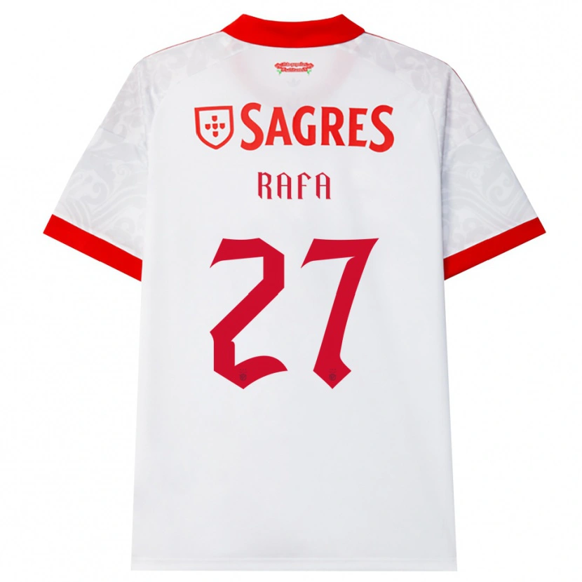 Danxen Mujer Camiseta Rafa Silva #27 Blanco Rojo Amarillo 2ª Equipación 2026/27 La Camisa México