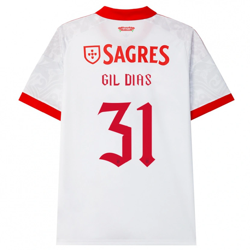 Danxen Mujer Camiseta Gil Dias #31 Blanco Rojo Amarillo 2ª Equipación 2026/27 La Camisa México
