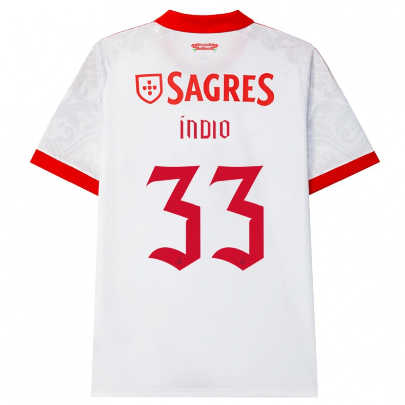 Danxen Mujer Camiseta Gabriel Índio #33 Blanco Rojo Amarillo 2ª Equipación 2026/27 La Camisa México