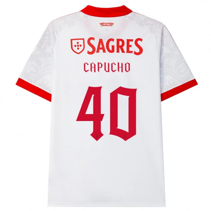 Danxen Mujer Camiseta João Capucho #40 Blanco Rojo Amarillo 2ª Equipación 2026/27 La Camisa México