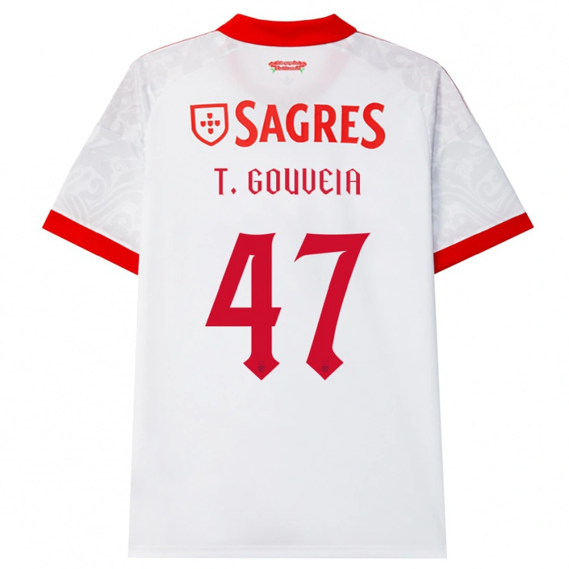 Danxen Mujer Camiseta Tiago Gouveia #47 Blanco Rojo Amarillo 2ª Equipación 2026/27 La Camisa México