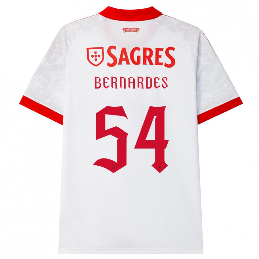 Danxen Mujer Camiseta Francisco Bernardes De Freitas Neto #54 Blanco Rojo Amarillo 2ª Equipación 2026/27 La Camisa México