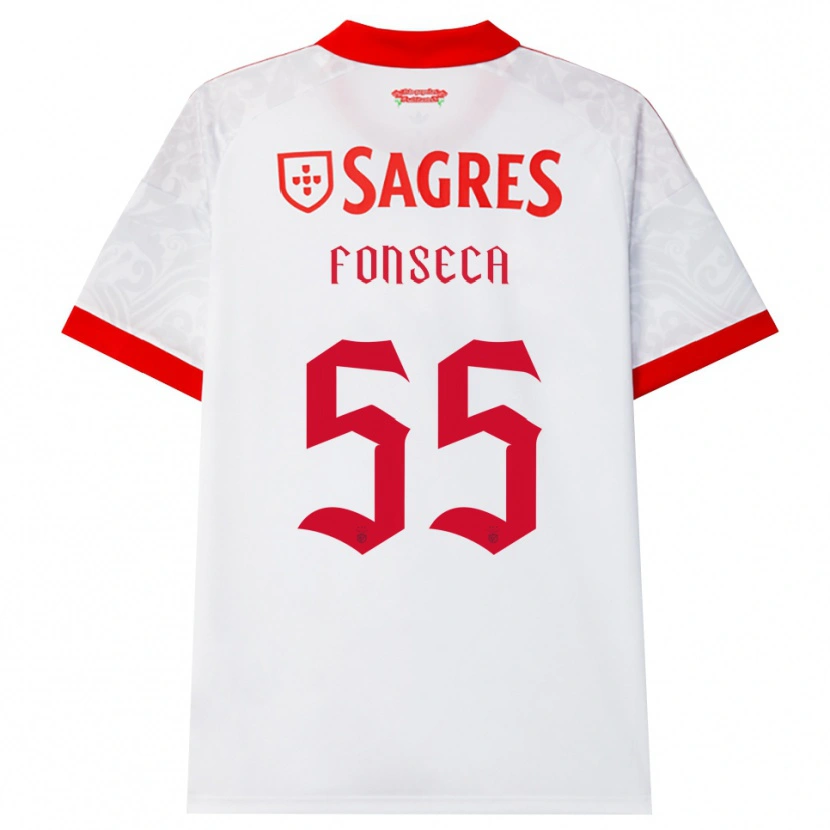 Danxen Mujer Camiseta João Fonseca #55 Blanco Rojo Amarillo 2ª Equipación 2026/27 La Camisa México