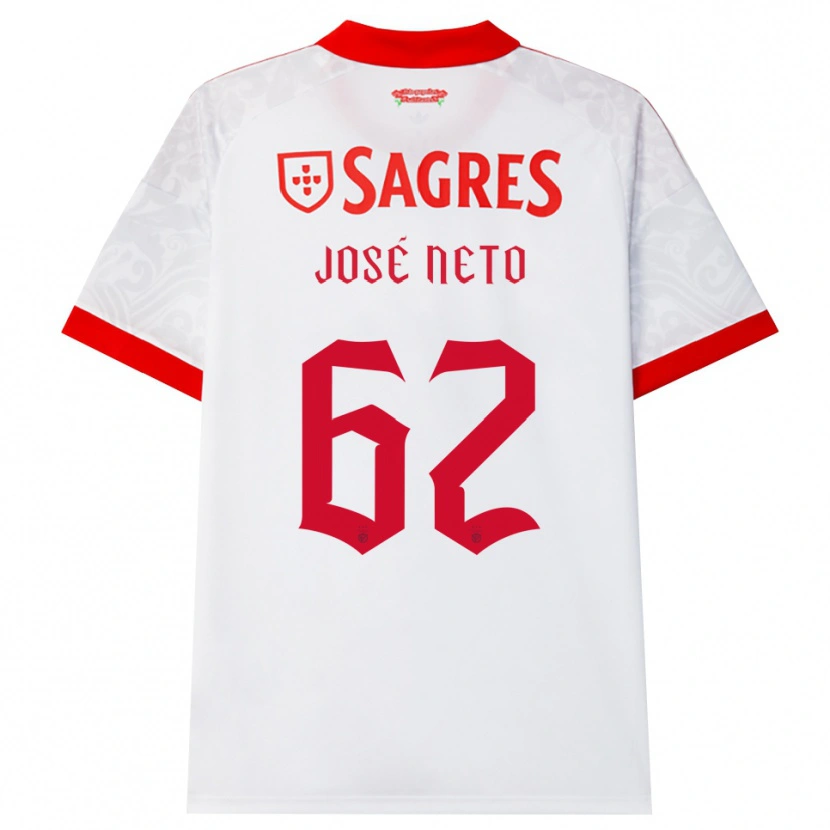 Danxen Mujer Camiseta José Neto #62 Blanco Rojo Amarillo 2ª Equipación 2026/27 La Camisa México