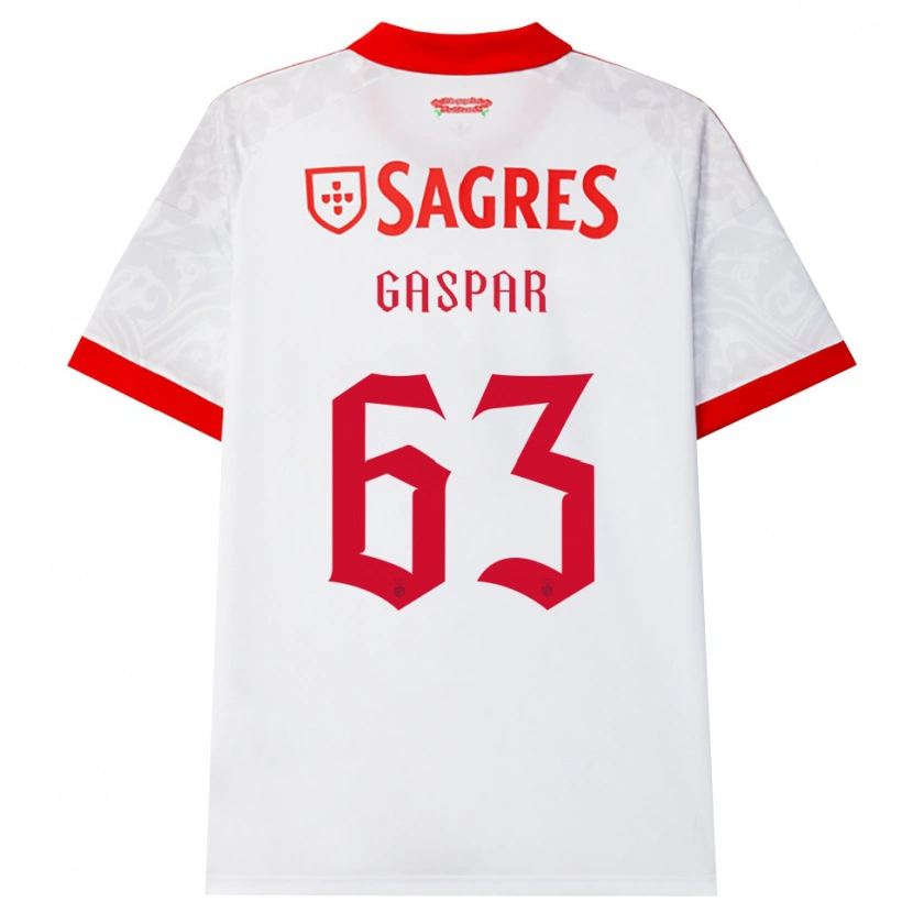 Danxen Mujer Camiseta Guilherme Gaspar #63 Blanco Rojo Amarillo 2ª Equipación 2026/27 La Camisa México