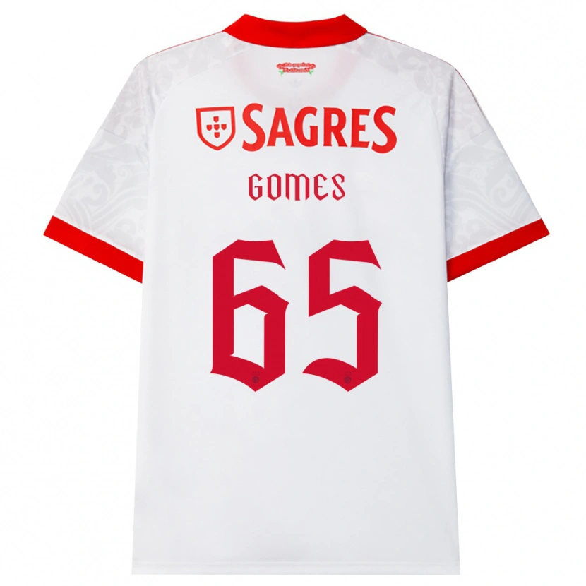 Danxen Mujer Camiseta André Gomes #65 Blanco Rojo Amarillo 2ª Equipación 2026/27 La Camisa México