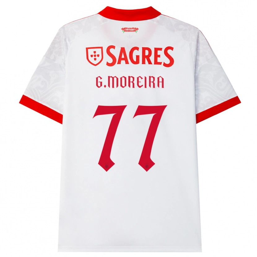 Danxen Mujer Camiseta Gonçalo Moreira #77 Blanco Rojo Amarillo 2ª Equipación 2026/27 La Camisa México