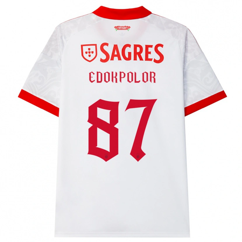 Danxen Mujer Camiseta Peter Edokpolor #87 Blanco Rojo Amarillo 2ª Equipación 2026/27 La Camisa México