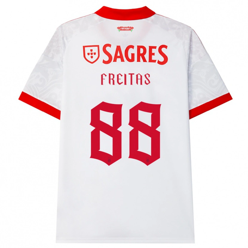 Danxen Mujer Camiseta Tiago Freitas #88 Blanco Rojo Amarillo 2ª Equipación 2026/27 La Camisa México