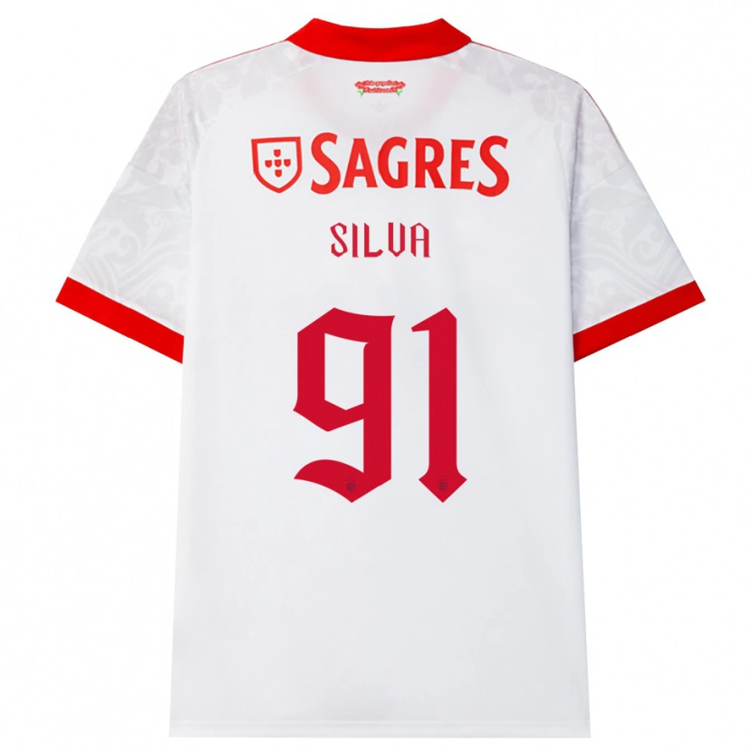Danxen Mujer Camiseta Francisco Silva #91 Blanco Rojo Amarillo 2ª Equipación 2026/27 La Camisa México