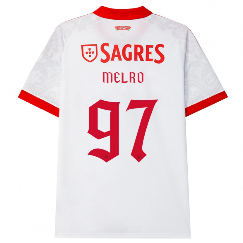Danxen Mujer Camiseta José Melro #97 Blanco Rojo Amarillo 2ª Equipación 2026/27 La Camisa México