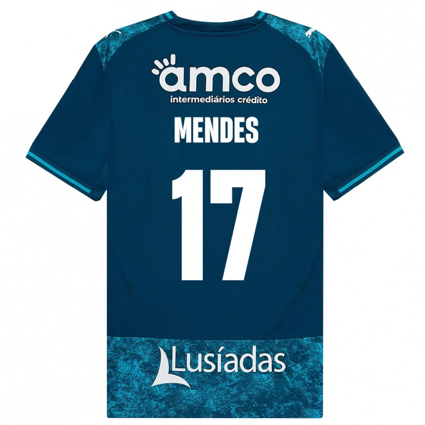 Danxen Mujer Camiseta Joe Mendes #17 Grisardodarkslategray Turquesamedio 2ª Equipación 2026/27 La Camisa México